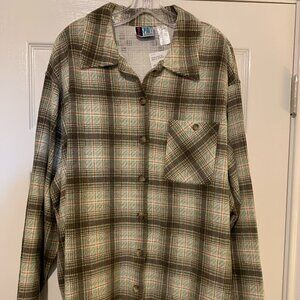 Bold Spirit Woman Flannel Button-Down Shirt NWT